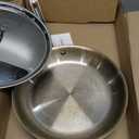 All-Clad D3 Stainless Steel 12 inch Frying Pan With Lid- Made in the USA- The Original Bonded Professional Cookware- Oven Safe & Induction Compatible