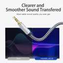 3.5mm Headphone Extension Cable 20ft, Nylon Braided Aux Cord Extender for Smartphones, Tablets, Media Players (No Mic Support)