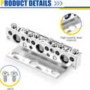 Relaxweex Ground Bar Kit Ground Bus Bar 11 Terminal, No 14-6 Small, 14-1/0 Large Opening(2 Pack)