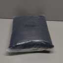 OWENIE Navy Blue Faux Linen Curtains for Bedroom Living Room 84 Inches Long 2 Panels Set, Farmhouse Thick Faux Linen Textured Light Filtering Curtains Drapes with Back Tab Top, Each 52" W x 84" L