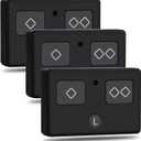 3Pack Gate Opener Remote Replace for AXS1 for AXP1, 3-Button Remote Transmitter Fits Gate Opener for TSS1XP TDS2XP TSS1 TDS2 LDM2 LDM2K HDP1 HDP2 DD2U LSM1 DS1U, with Adjustable Visor Clip