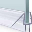 AmazerBath Shower Door Bottom Seal for 1/4 Inch Glass 47.25 Inches (15.75 Inches * 3), 3 Section Segmented Shower Installation Kit Frameless Glass Door Seal Strip