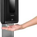 Luxton Wall-Mounted Automatic Hand Sanitizer Dispenser - Refillable Bottle Tank - Touchless Auto Sensor and Drip-Catch Dish - Easy-Mount Battery-Powered Machine for Home, School, Office and Business