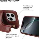 iCoverCase Compatible with iPhone 16 Pro Wallet Phone Case with Card Holder for Women Men, [RFID Blocking] Card Slots PU Leather Protective Wallet Case 6.3 Inch (Dark Brown)