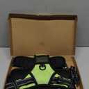 PHOEPET Reflective Dog Harness Large Breed Adjustable No Pull Vest with Handle 2 Metal Rings 3 Buckles [Easy to Put on & Take Off](L, Green)