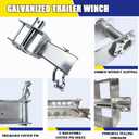 4 Pack Trailer Stake Pocket Winch Fit 50' and 4" of Truck Straps, Galvanized Trailer Winch 5400Lbs Load Limit, 16200Lbs Capacity for Flatbed Trailer Trucks Winches Flatbed Tie-Down