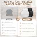 Bath Pillows for Tub - Luxury Bathtub Pillow Neck, Head, Back Support, Soft 5D Mesh Fabric and Non-Slip Suction Cups & Quick Dry, Fits All Tubs, Bath Soaking Accessories Spa Gifts, White