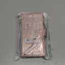 Harryshell Compatible with iPhone 14 Pro Max 6.7 inch 5G 2022 Wallet Case Detachable Magnetic Cover Zipper Cash Pocket Multi Card Slots Holder Wrist Strap Lanyard (Floral Rose Gold)