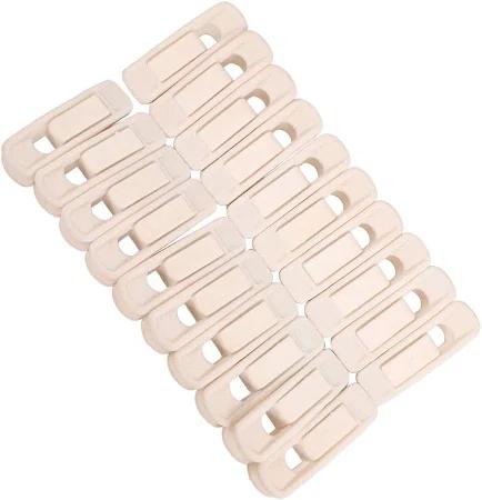 20pcs Velour Clothes Hanger Clips Non- Design for Pants Skirts Delicate Fabrics Seamless Material for Closet Organization
