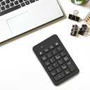 LOONASA Bluetooth & 2.4G Number Pad, Rechargeable Wireless Numeric Keypad, Slim Silent 34-Keys External Numpad USB Keyboard Compatible for MacBook, iPad, iPhone, iOS, Laptop, Windows, Android, PC