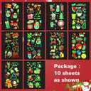 6 x Luminous Christmas Temporary Tattoos for Kids - 120 Pieces Christmas Glow in The Dark Tattoos Stickers for Boys and Girls,Christmas Party Favors for Kids Stocking Stuffers and Gifts 10 Sheets