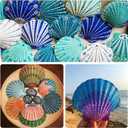 10Pcs 4-5 Sea Shells Natural Scallop for Crafts - DIY Jewelry Holder Large Painting Beach Decorations Ocean Themed Sea Party Wedding Shell Bowl