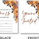 Watercolor Fall Invitations for Wedding Thanksgiving Birthday Baby Shower Floral Autumn Wedding Party Invites with Envelopes Set of 20, Fill in Blank, Double Sided
