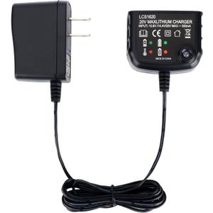 LCS1620 20V Lithium Battery Charger Compatible with Black and Decker 20V Max Li-ion Battery LBXR2020 LBXR20 LBXR2020-OPE LB2X4020 Replacement for Black & Decker Charger LCS1620B BDCAC202B