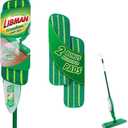 Libman Freedom Spray Mop Kit, Microfiber Wet Mops for Floor Cleaning, Hardwood, Laminate, Tile Cleaner, Household Tool, 24 Oz Solution Tank, Two Extra Replacement Refill Heads Included