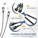 Anti-Lost Neck Strap for Airpods, Strong Magnetic Necklace Holder String, Sports Lanyard for Headphone Compatible with AirPods 1&2 /3rd /Pro/Pro 2 Black