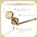 2 Pcs Antique Brass Toilet Paper Holder, Brass Towel Ring, Bathroom Wall Mount Vintage Gold Tissue Roll Holder & Hand Towel Ring, Exquisite Pattern Carving Bathroom Accessories(Round)