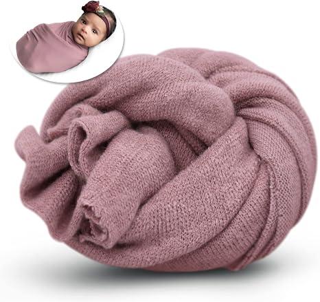 Newborn Posing Wrap Newborn Photography Props Soft Stretch Knit Blanket Handmade Wrap for Baby Boys Girls Photoshoot