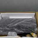 WOPITUES Wood Floating Shelves Set of 6, Shelves for Wall Decor, Farmhouse Shelf for Bedroom, Bathroom Storage Shelves, Book Shelves for Living Room-Black (16.5 Inch)