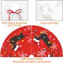 Dachshund Christmas Tree Skirt Dog Funny Tree Mat for Farmhouse Xmas Holiday Party Decorations Indoor Outdoor 36 Inch (Medium)