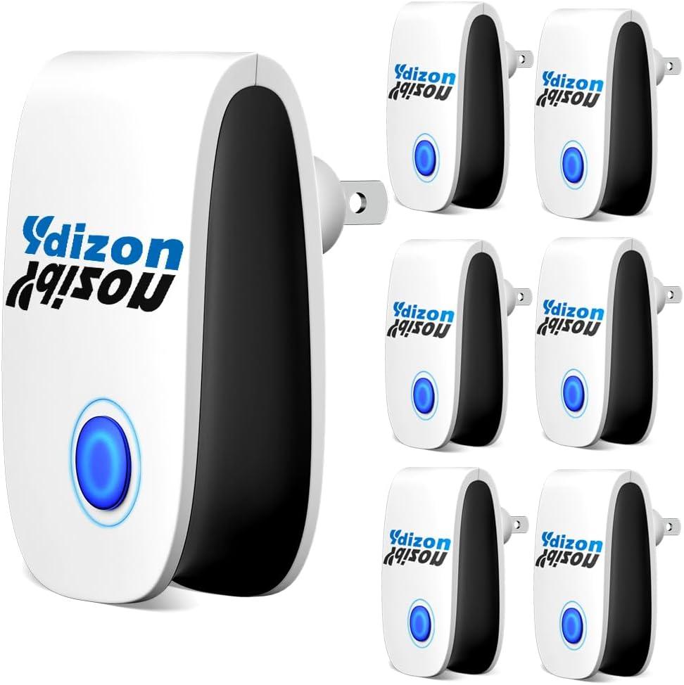 2026 Upgraded Ultrasonic Plug-in Device, Electronic Sound Wave Indoor Deterrent for Mice Roaches Spiders Ants, Silent Energy Saving for Home Office Garage (6 Pack White)