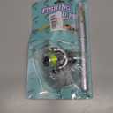 Pocket Fishing Rod and Reel Combo - Mini Pen Pole, Retractable Ultra Light for Sea, Rock, and River Fishing (Silver)