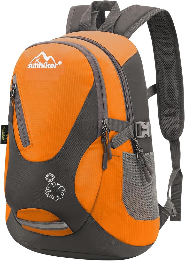 sunhiker Small Cycling Hiking Backpack Water Resistant Travel Backpack Lightweight Daypack M0714 20-25L (Orange)
