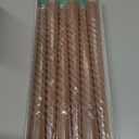 6 Pack 10 Inch Light-Mocha Spiral Taper Candles for Home Decor, Unscented Dripless Twisted Candlesticks for Weddings Dinner Holiday Decoration Formal Events
