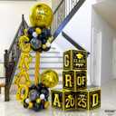 KatchOn, Black and Gold Graduation Balloon Box - 4 Boxes | Black and Gold Grad Decoration Box | Graduation Party Decorations | Grad Party Decorations 2025, Graduation Decorations 2025 | Class of 2025