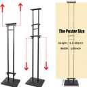Poster Board Stand for Display, Floor Sign Holder for Banner Foam Board with 5.2lb Super Heavy Duty Base, Double Sided Display and Height Adjustable, for Business Advertising (1Pack)