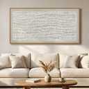 Large Framed Neutral Abstract Wall Art, Beige Minimalist Vertical Canvas Prints Paintings Artwork for Walls, Modern Wabi-Sabi Pictures Wall Decor for Hallway Living Room Bedroom Dining Room, 30x60 In