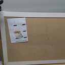 Cork Board Bulletin Board, 30" x 20" Rustic White Wooden Frame Corkboard for Wall, Hanging Vision Board, Pin Board for Home Room Dorm Office Decor