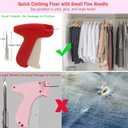 2 x Quick Clothing Fixer, Mini Stitch Gun for Clothes, Quilt Tacking Gun, Mini Tagging Gun, Hemming Sewing Tool Kit with 2 Needles,500 Black & 500 White 5mm Mini Fasteners, tg-02