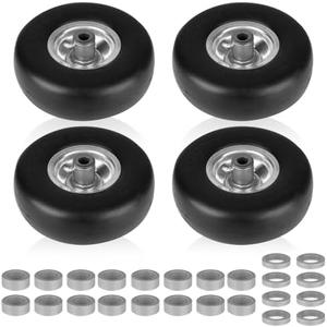 Amazon.com: 9x3.50-4" Flat Free Lawn Mower Tire and Wheel Smooth Tire with Rim for Commercial and Residential Walk-Behind Lawnmowers, Hand Trucks, Garden Carts and Trailers | 4" Centered Hub | Bore ID 3/4" 4PCS : Patio, Lawn & Garden