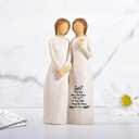Kohehe Sisters Gifts from Sister, Meaningful Sister Birthday Gifts, 4.90” Handmade Figurine Sisters Gift Ideas for Birthday, Mothers Day, Christmas