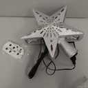 Mrrihand Christmas Tree Topper Lighted with 6 Projection Modes, Christmas Star Tree Topper Built-in LED Rotating Lights, Silver 3D Glitter Dynamic Projection for Christmas Tree Decorations