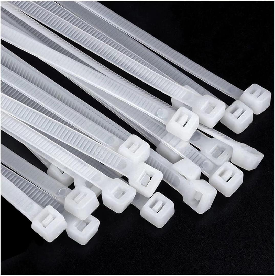 Large Zip Ties 24 Inch White
Heavy Duty Zip Ties for Outdoor Use, 50 Pcs Strong Extra Long Cable Ties, Big Industrial Plastic Tie Wraps (24 Inch, 0.3 Wide, 50 Pcs)
