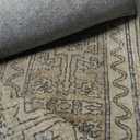 8x10 Area Rugs for Living Room, Stain Resistant Neutral Washable Rugs for Dining Room, Vintage Non-Slip Thin Large Size Area Rug, Printed Vintage Home Decor Rug Gold