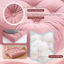 6 Pcs 21 Inch Pink Extra Large Outdoor Picnic Cushion Meditation Floor Pillow Square Large Pillow Seating for Adult Pink Picnic Party Decor for Birthday Bachelorette Tea Party Backyard Decor