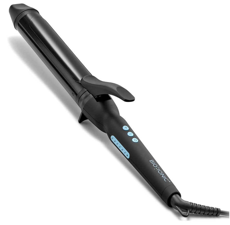 Bio Ionic Long Barrel Curling Iron with Moisture Heat Technology & NanoIonic MX Versatile Curling Wand - Size: 1 Inch (Classic Curls)