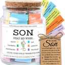 NewEleven Gifts For Son - Christian Gifts for Young Men or Teen Boy - Confirmation, First Communion Gift for Boys, Teen Boys - Graduation Gift For Sons From Mom, Dad - Bible Verse Jar