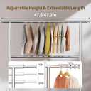 Luxspire Heavy Duty Clothes Rack Load 600 LBS, Double Rod Clothing Rack, Rolling Garment Racks with Lockable Wheels, Shelves, Adjustable Laundry Hanging Racks for Clothes