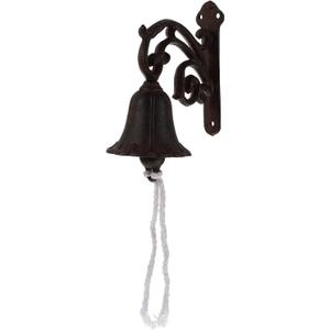 DOITOOL Vintage Cast Iron Doorbell 6.29 Inch Metal Bell Ringer Wall Mounted Decorative Bell for Home Garden Indoor Outdoor Use Rustic Style