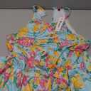 Newshows Women's 2025 Summer Dress Halter Casual Beach Vacation Outfits Hawaiian Dresses Ruffle Belted Sundress with Pockets (Light Blue Floral Rose, L)