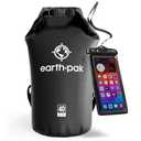 Earth Pak Waterproof Dry Bag - Roll Top Waterproof Backpack Sack Keeps Gear Dry for Kayak with Waterproof Phone Case, Size 40L