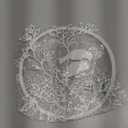 Ferraycle Metal Wall Art Bird on Tree Branch Silhouette Bird Art Decor for Living Room Garden Bedroom Office Home Wall Housewarming Party Decor(Fresh Color)