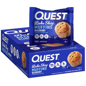 Quest Bake Shop Muffin - Blueberry BB Date 08/09/25 (8 Count (Pack of 1))