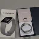 Fitbit Versa Smart Watch, Gray/Silver Aluminum, One Size (S & L Bands Included)