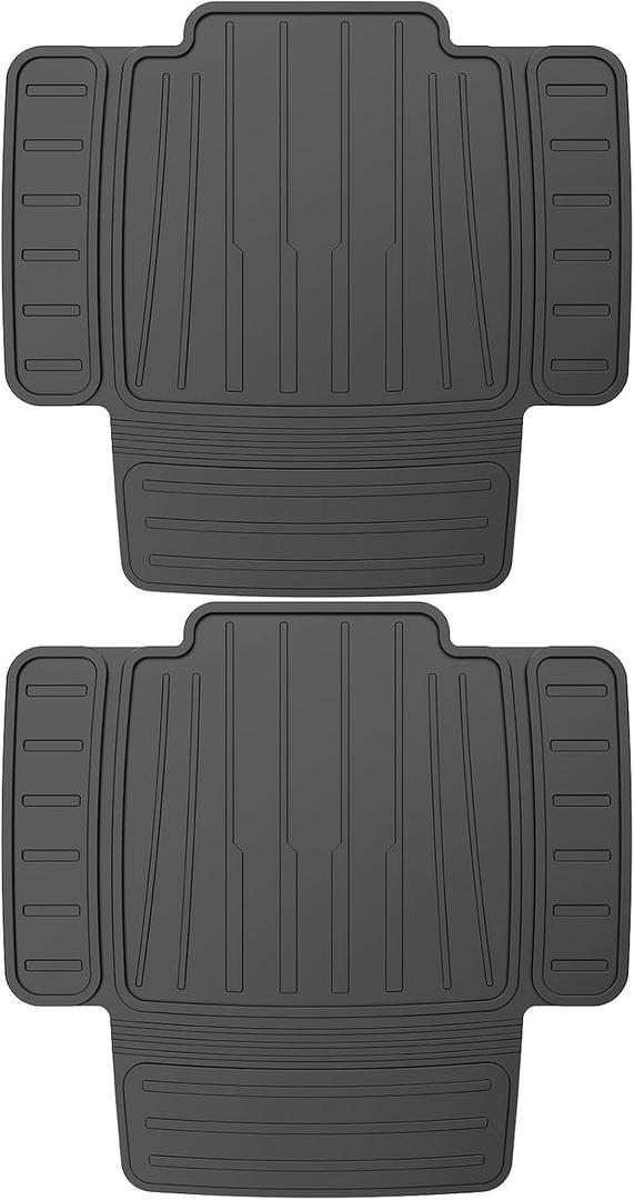 insefocc TPE Car Seat Protector for Child Car Seat, Waterproof Anti‑Slip No Imprints Car Seat Cover, Universal Booster Seat Protector for Baby & Pet, BPA‑Free Under Seat Car Mat（Black 2pc）