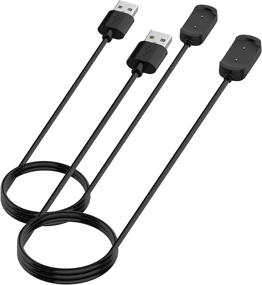 2PCS Charger Compatible with Amazfit T-Rex/GTR/GTS Smartwatch Replacement USB Cradle Cord Charging Cable Dock for Amazfit T-Rex Series Smartwatch, Black, for T-Rex Charger